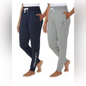 Calvin Klein French Terry Joggers - navy and wolf grey heather Women’s S NWT